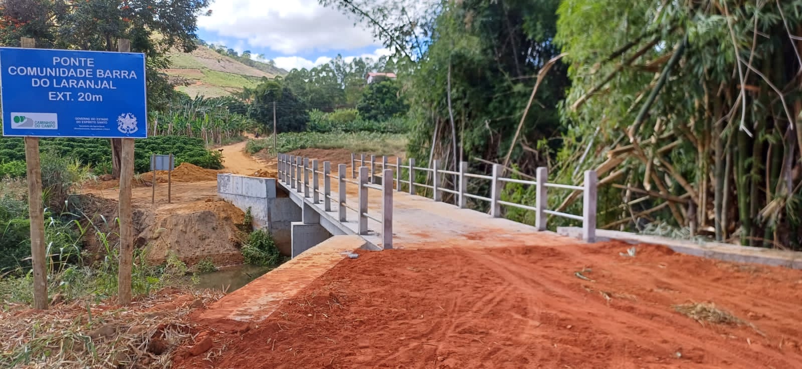 Governo do Estado instala três pontes de concreto em comunidades rurais de Baixo Guandu