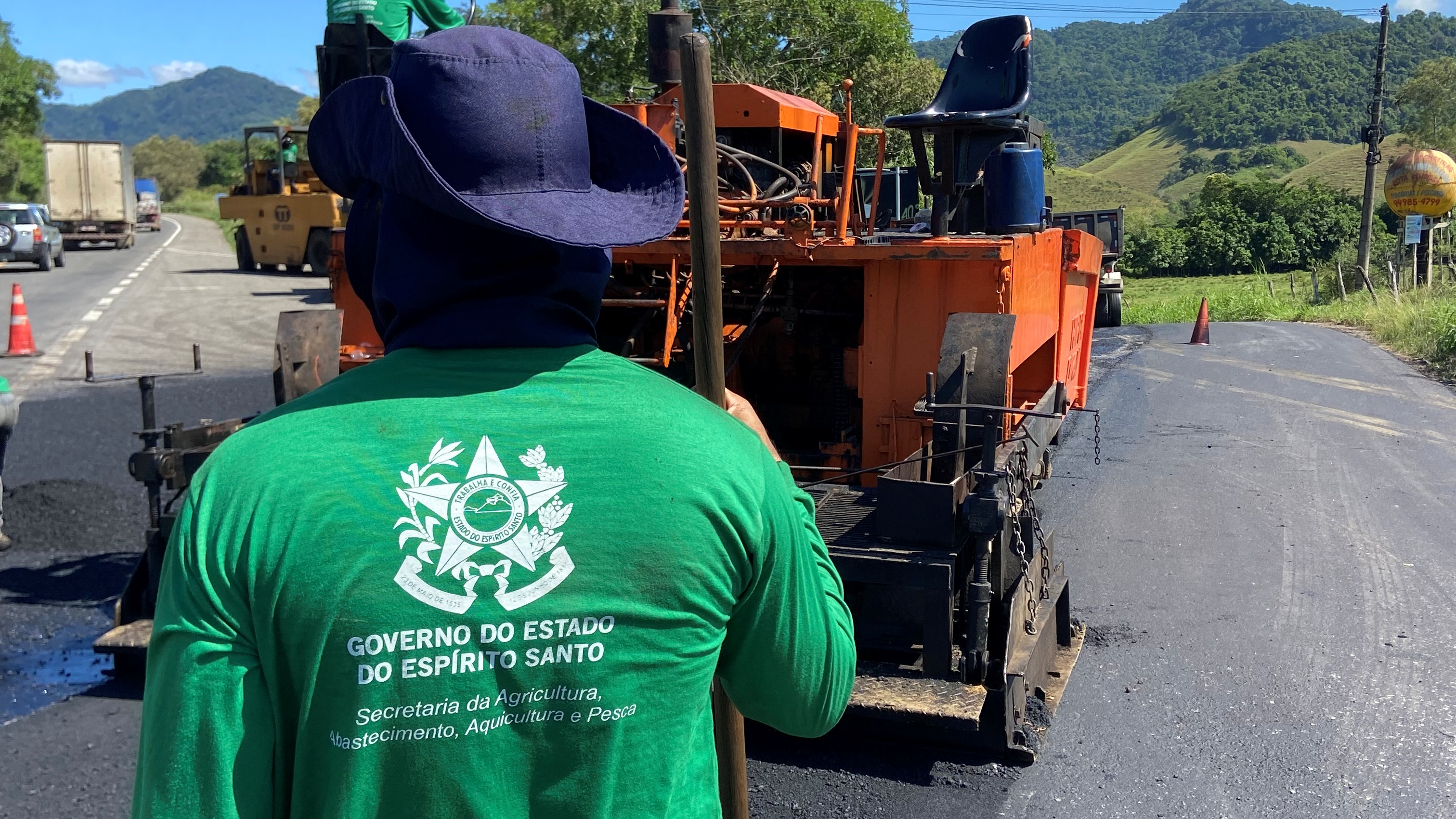 Governo do Estado inicia revitalização de 33 quilômetros de estradas rurais no Espírito Santo|||Fotógrafo:Filipe Barbosa/Seag