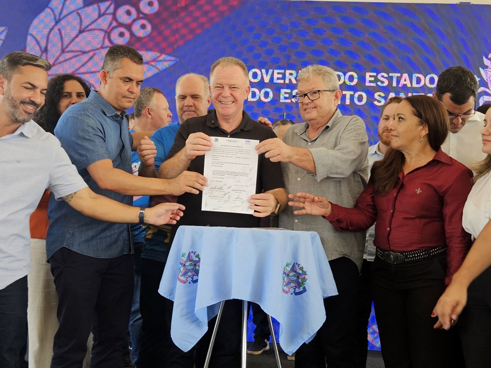 Casagrande inaugura obras e autoriza início da implantação de Polo Industrial e Parque de Exposições em Apiacá - Hélio Filho|||Fotógrafo:Hélio Filho/Secom