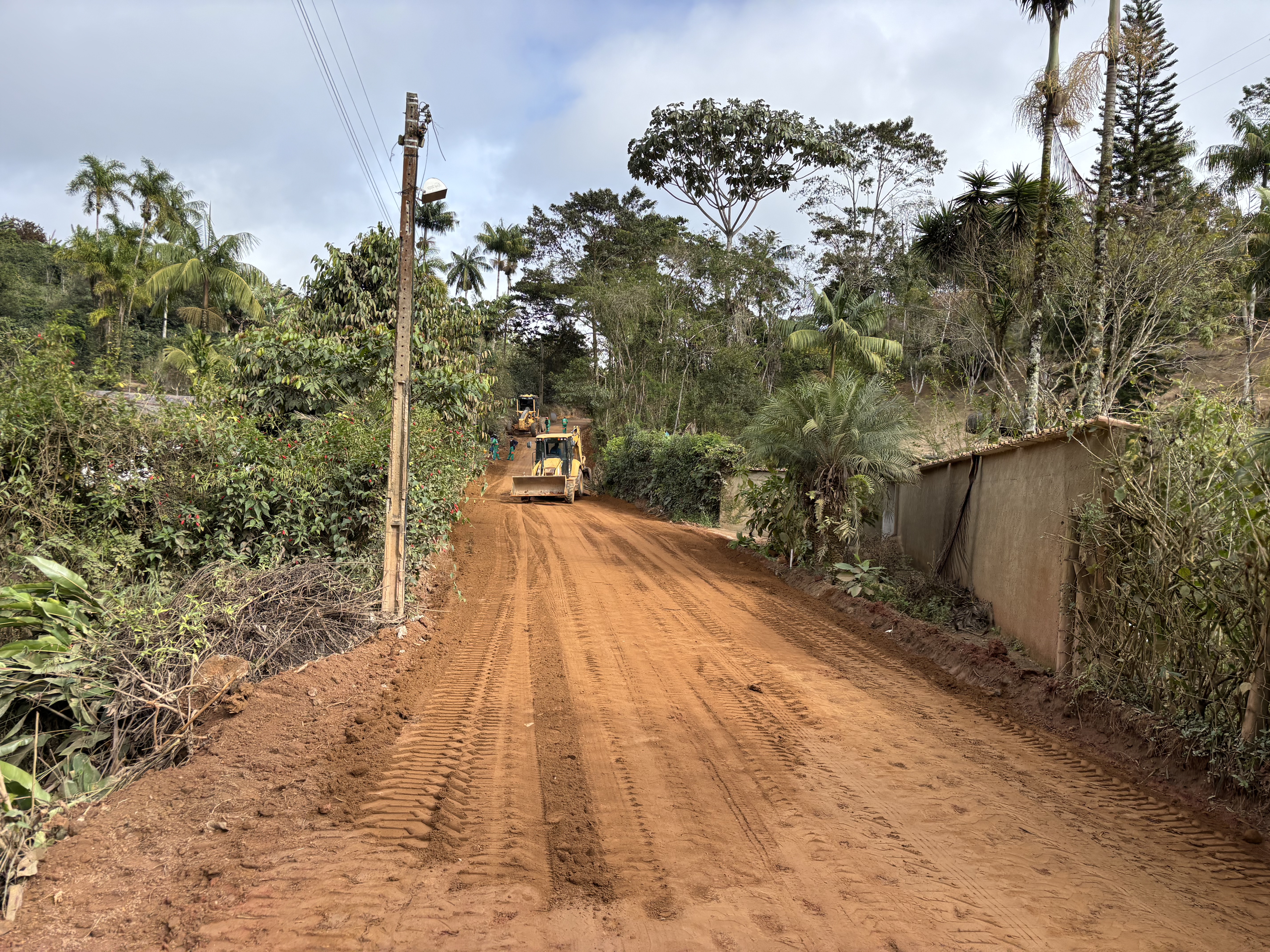 Pavimentação do Circuito Caravaggio avança em Santa Teresa. Foto Moacyr Zanoni - Seag|||Fotógrafo:Moacyr Zanoni/Seag