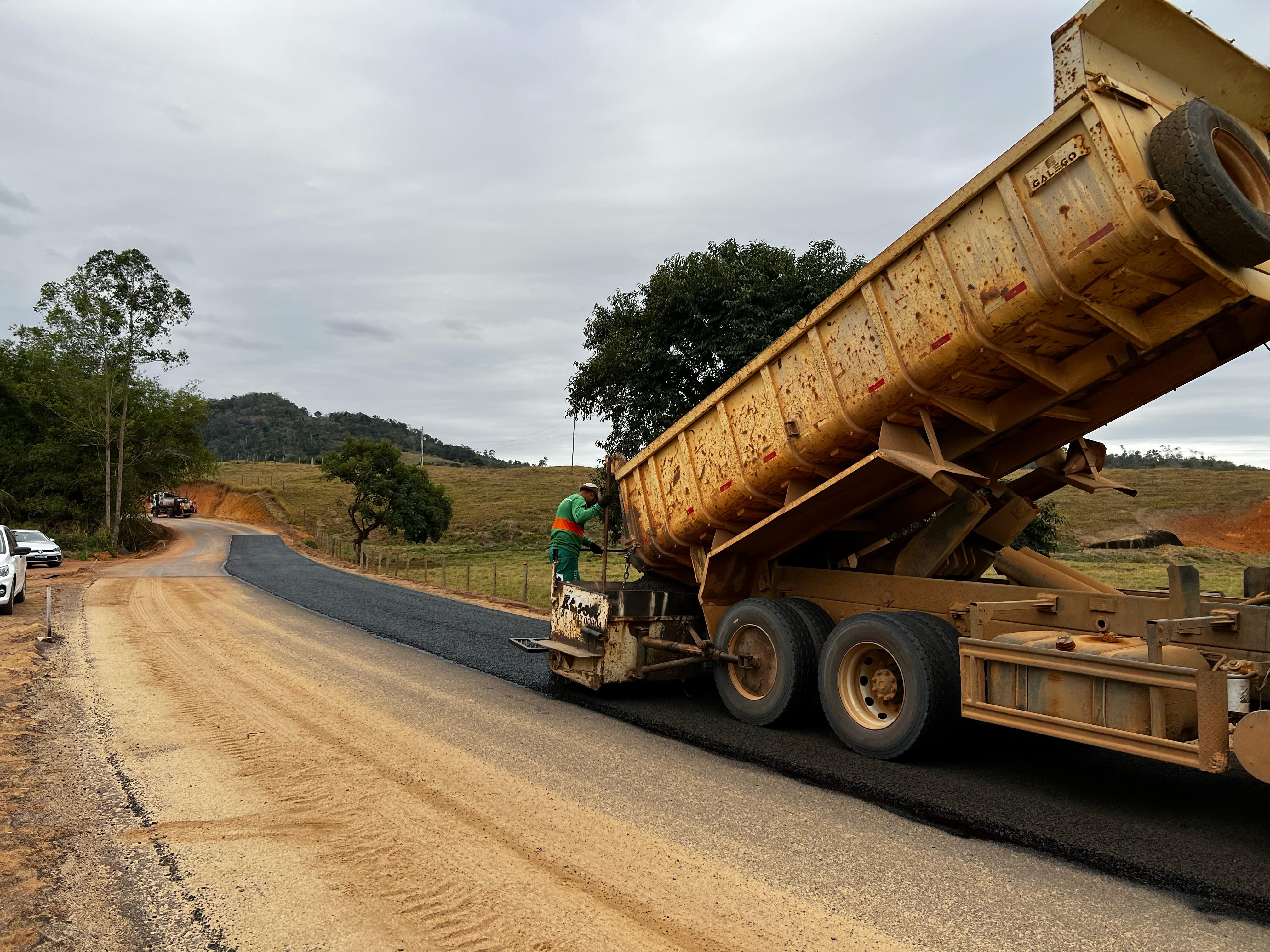 Mais de 70% das obras de pavimentação em Nova Venécia já foram executadas|||Fotógrafo:Divulgação/Seag